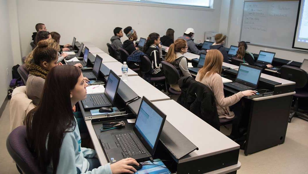 a computer science classroom
